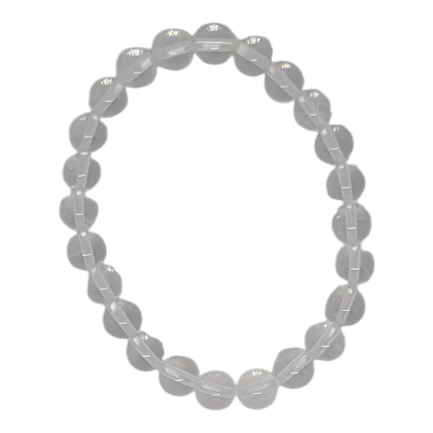Clear Quartz round bead bracelet