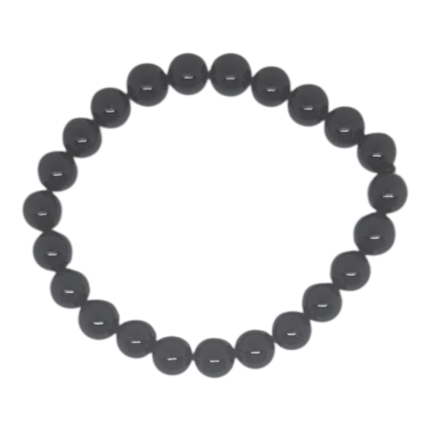 Black Tourmaline round bead bracelet