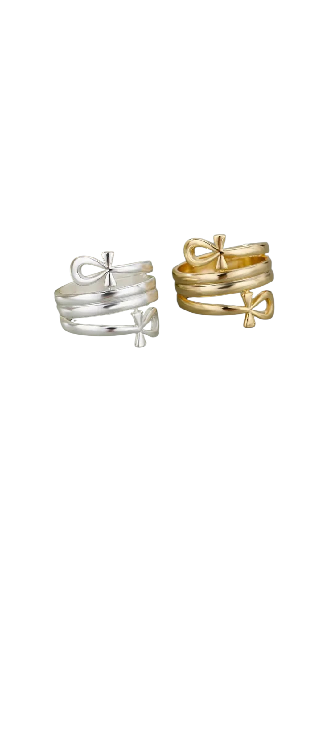 Ankh wrap Style Copper Material ring